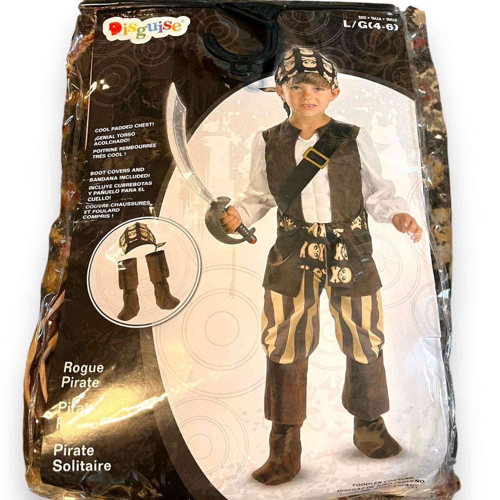 Disguise Rogue a pirate kids Halloween costume L 4-6 y old